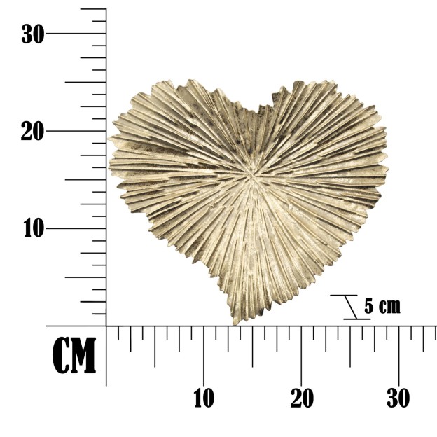 TAVA DECORATIVA INIMA CM 29X5X25