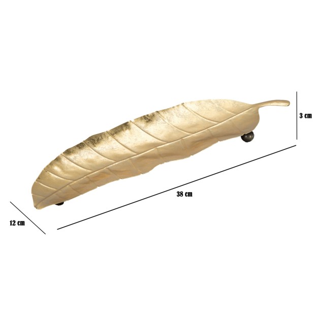 TAVA DECORATIVA FOGLIA LUNGA CM 38X3X11