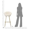 TABURET DE BAR VIENNA CREMA CM 55X53X110