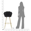 TABURET DE BAR BAR VIENNA NERO CM 55X53X110