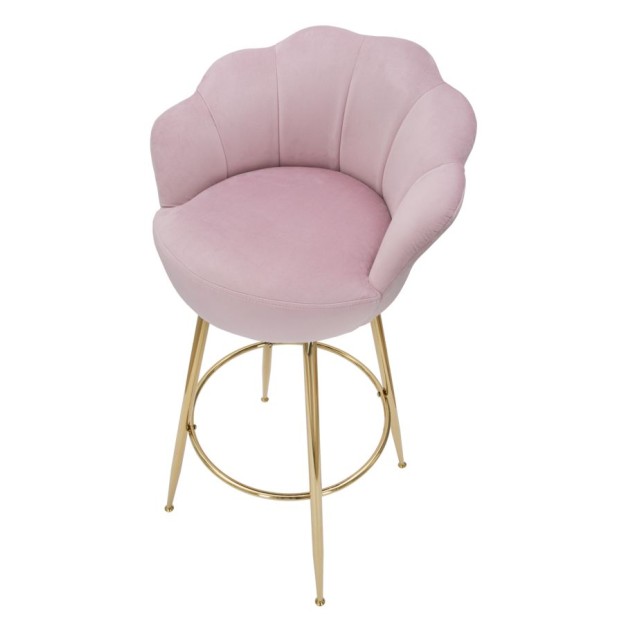 TABURET BAR BAR VIENNA ROSA CM 55X53X110