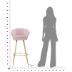 TABURET BAR BAR VIENNA ROSA CM 55X53X110