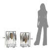 SET 2 MESE FERRO E LEGNO FOGLIE 38X55-33X50