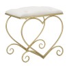 TABURET HEART CREMA CM 50X37,5X51,5