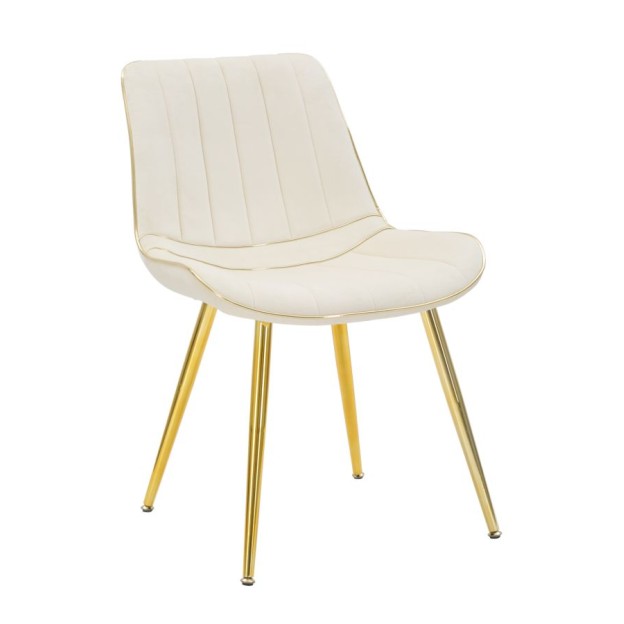 SCAUN PARIS CREMA/GOLD SET 2 PZ CM 51X59X79