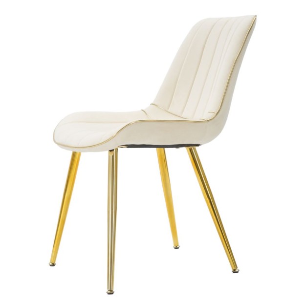 SCAUN PARIS CREMA/GOLD SET 2 PZ CM 51X59X79