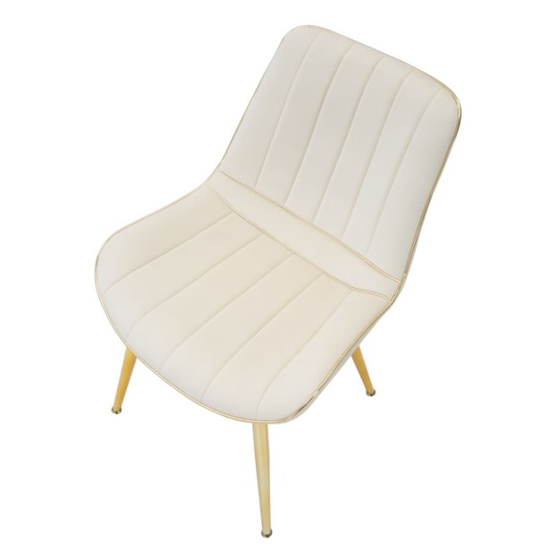 SCAUN PARIS CREMA/GOLD SET 2 PZ CM 51X59X79