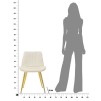 SCAUN PARIS CREMA/GOLD SET 2 PZ CM 51X59X79