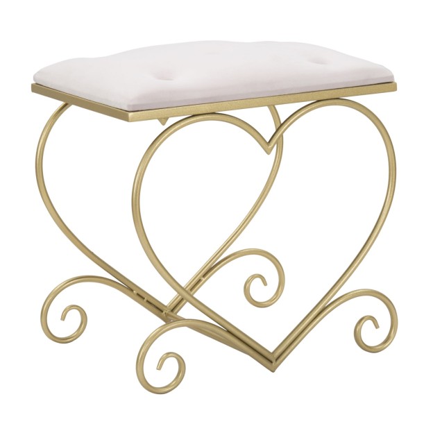 TABURET HEART ROSA CM 50X37,5X51,5