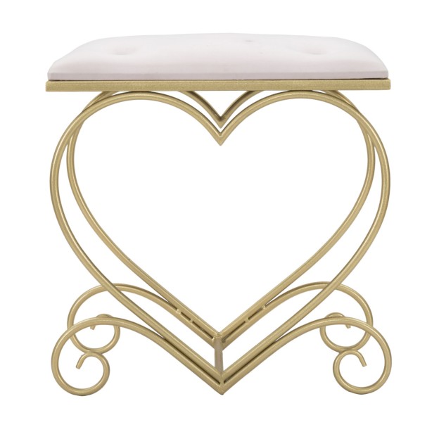 TABURET HEART ROSA CM 50X37,5X51,5