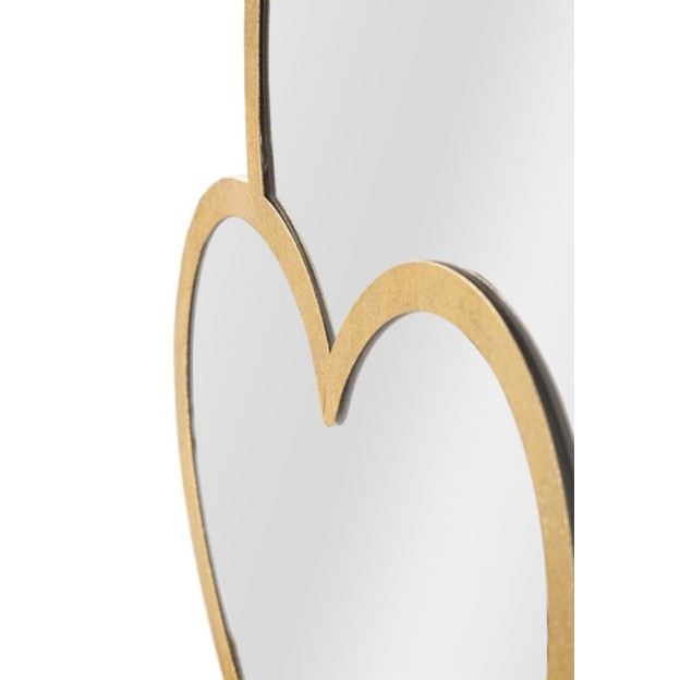 OGLINDA DE PERETE GLAM DUBLĂ INIMĂ 65X2X50