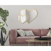 OGLINDA DE PERETE GLAM DUBLĂ INIMĂ 65X2X50
