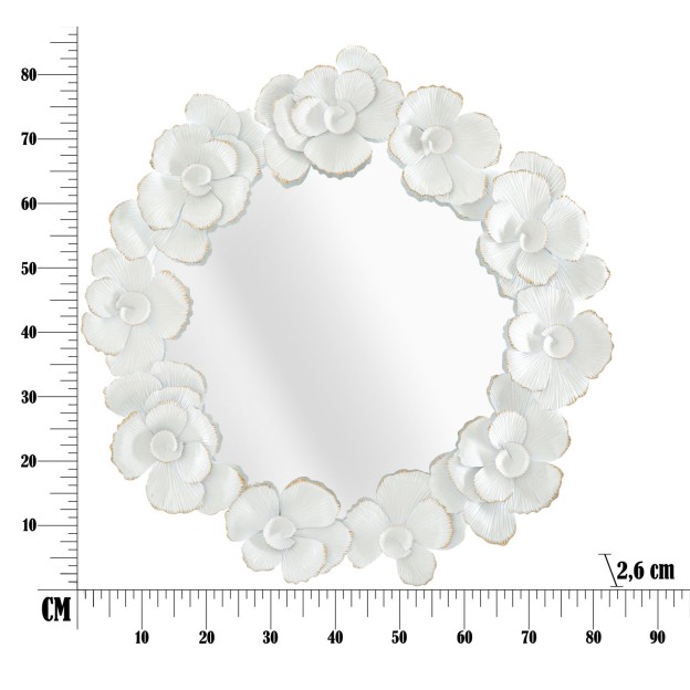 OGLINDA DE PERETE FLORE ALBA 82X2,6X85,5