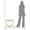 TABURET HEART CREMA CM 50X37,5X51,5
