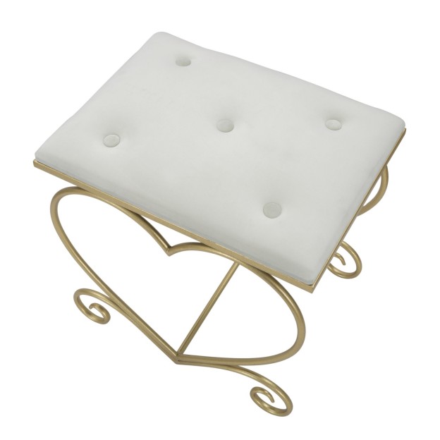 TABURET HEART CREMA CM 50X37,5X51,5