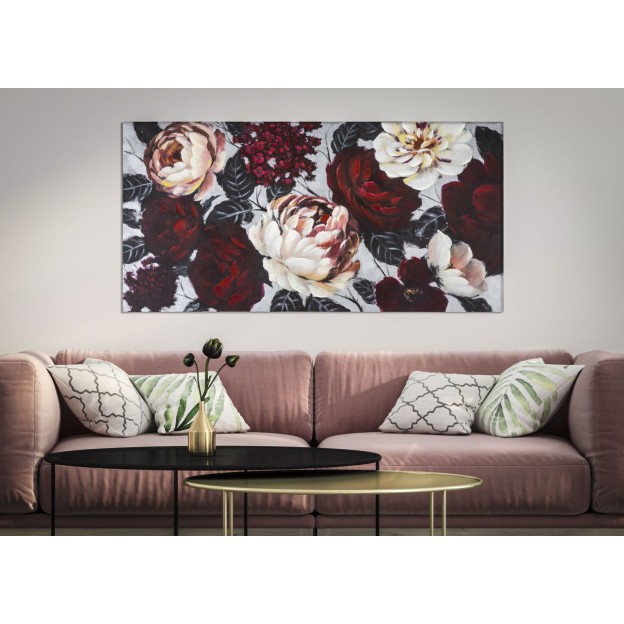 TABLOU FLOARE ROȘU 150X3,8X76