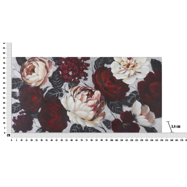 TABLOU FLOARE ROȘU 150X3,8X76