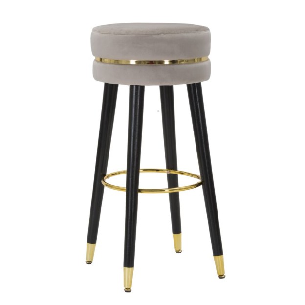 TABURET DE BAR PARIS GRIGIO/GOLD CM Ø 35X74