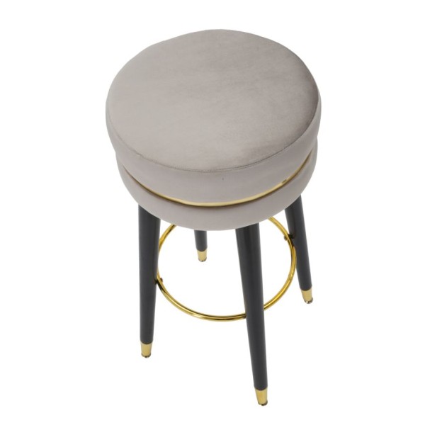 TABURET DE BAR PARIS GRIGIO/GOLD CM Ø 35X74