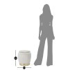 TABURET CU DEPOZITARE PARIS CREMA/GOLD CM Ø 43X43