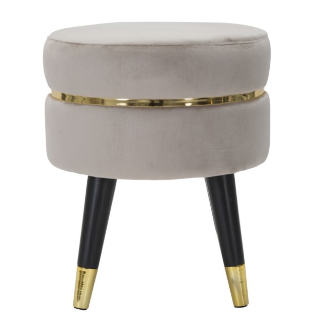 TABURET PARIS GRIGIO/GOLD CM Ø 35X40,5