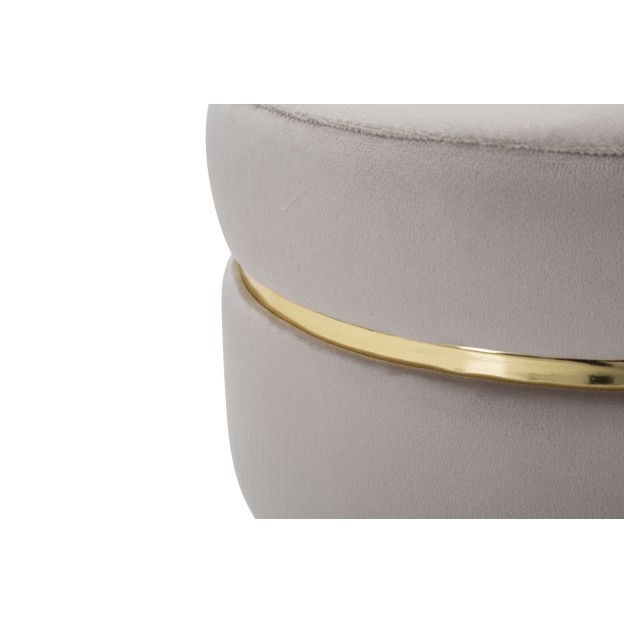 TABURET PARIS GRIGIO/GOLD CM Ø 35X40,5