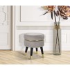 TABURET PARIS GRIGIO/GOLD CM Ø 35X40,5