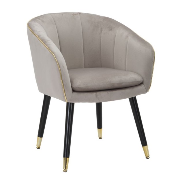SCAUN PARIS GRIGIA/GOLD CM 62X58X78