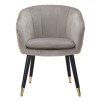 SCAUN PARIS GRIGIA/GOLD CM 62X58X78