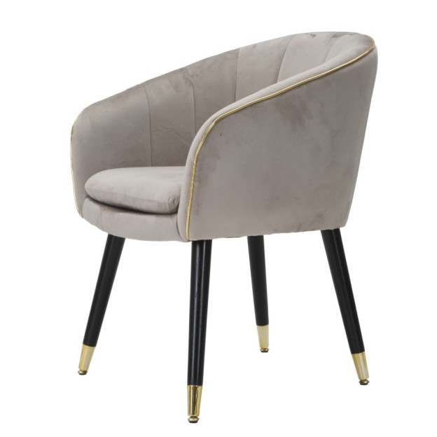 SCAUN PARIS GRIGIA/GOLD CM 62X58X78