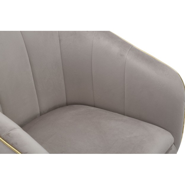 SCAUN PARIS GRIGIA/GOLD CM 62X58X78