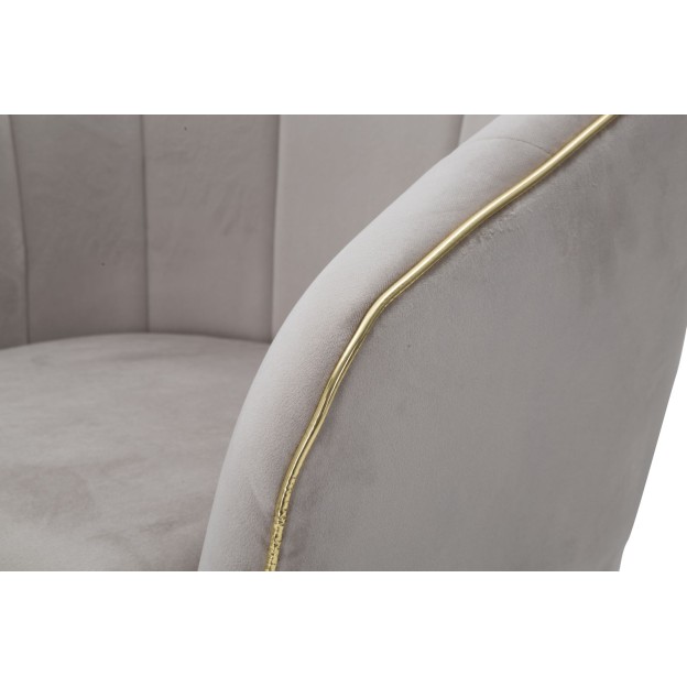 SCAUN PARIS GRIGIA/GOLD CM 62X58X78