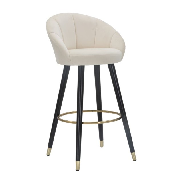 TABURET DE BAR PRAGA CREMA CM 55X56X104