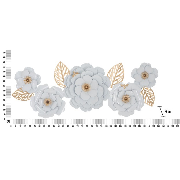 PANOU DE PERETE FIER DECOR ALB 158X9X60