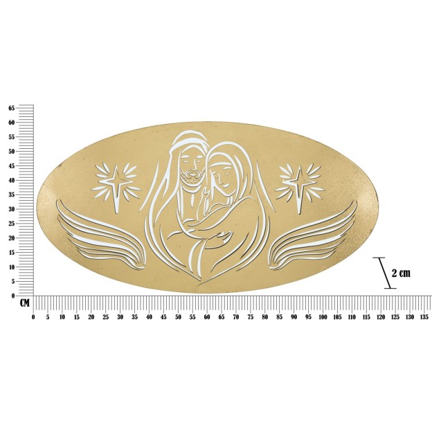 PANOU DE PERETE FIER NATIVITATEA AUR -B- CM 120X2X60