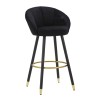 TABURET DE BAR PRAGA NERO CM 55X56X104