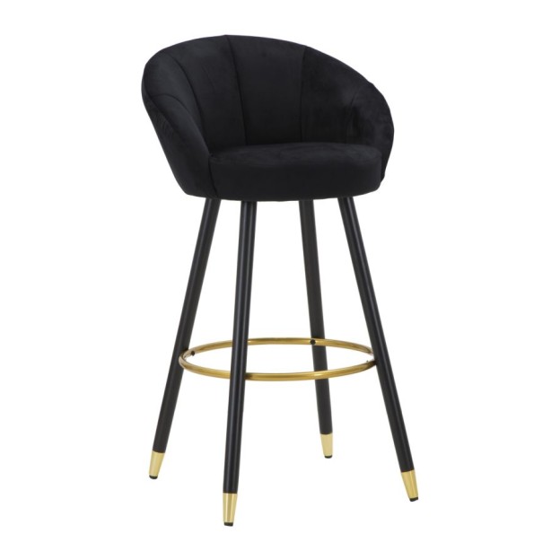 TABURET DE BAR PRAGA NERO CM 55X56X104