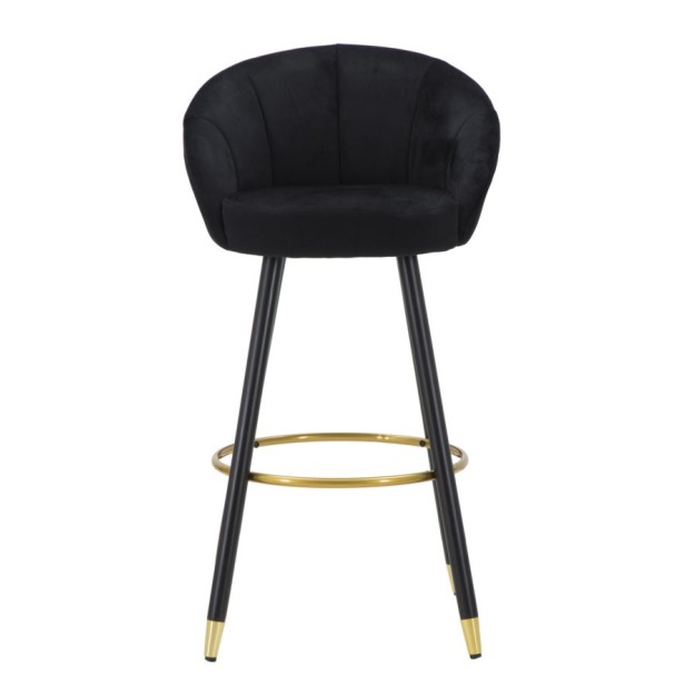TABURET DE BAR PRAGA NERO CM 55X56X104