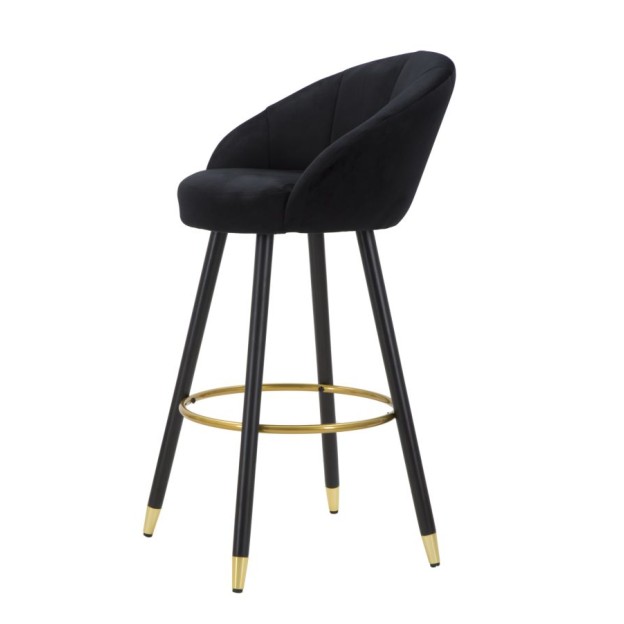 TABURET DE BAR PRAGA NERO CM 55X56X104