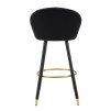 TABURET DE BAR PRAGA NERO CM 55X56X104