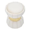 TABURET FLORE CREM CM Ø 40X44