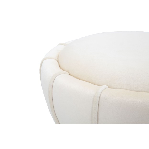 TABURET FLORE CREM CM Ø 40X44