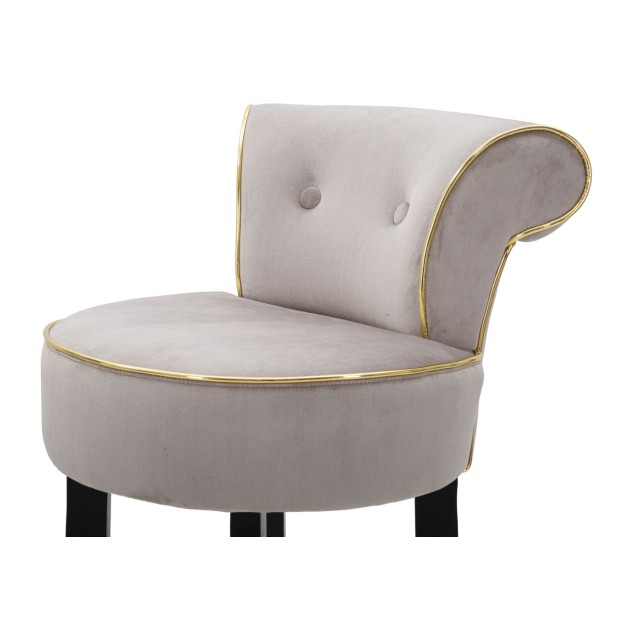 TABURET DE BAR LUXY GREY CM 46X48X96