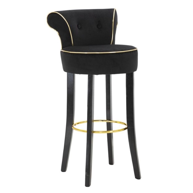 TABUR DE BAR LUXY NEGRU CM 46X48X96