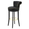 TABUR DE BAR LUXY NEGRU CM 46X48X96