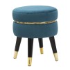 TABURET PARIS TEAL/AUR CM Ø 35X40,5