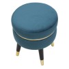 TABURET PARIS TEAL/AUR CM Ø 35X40,5