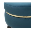 TABURET PARIS TEAL/AUR CM Ø 35X40,5