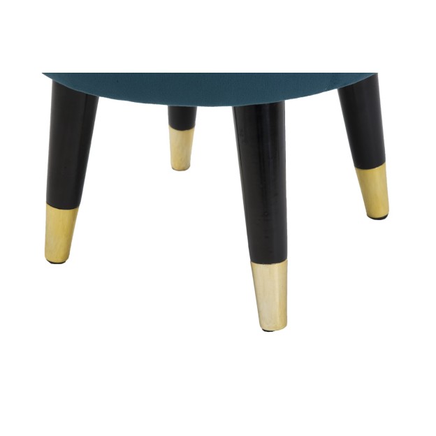 TABURET PARIS TEAL/AUR CM Ø 35X40,5