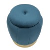 TABURET DEPOZITARE PARIS TEAL/AUR CM Ø 43X43